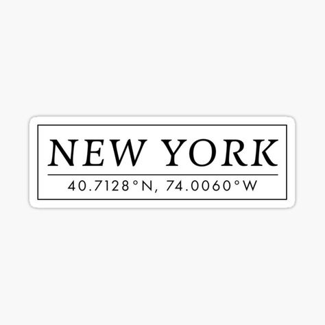 New York • Millions of unique designs by independent artists. Find your thing. New York Stickers Aesthetic, Nyc Stickers, New York Stickers, Vsco Stickers, Printable Tickets, Redbubble Stickers, Black And White Stickers, Cute Laptop Stickers, Nyc Life