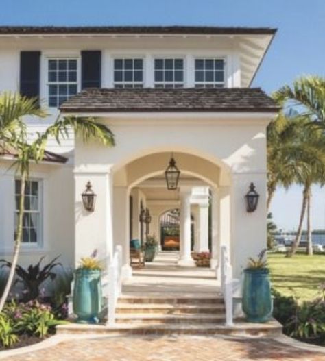 Coastal Exterior, Entry Stairs, Florida Room, Florida Style, House Exteriors, Luxe Interiors, Florida Home, Ocean Inspiration, Beach House Decor