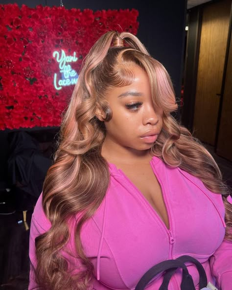 Best Braid Styles, Pink Blonde, Hair Advice, Beautiful Wigs, Hair Ponytail Styles, Short Black Hairstyles, Body Wave Wig, Ponytail Styles, Lace Closure Wig