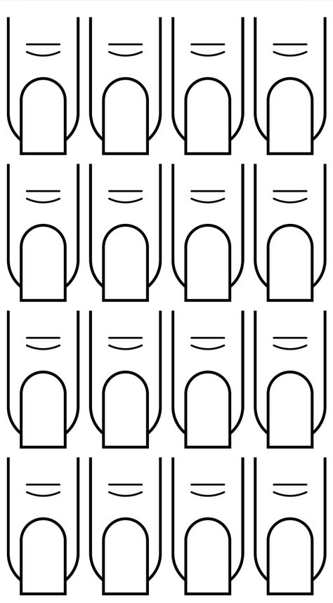 Nail Outline Drawing, Empty Nail Template, Nail Art Blank Template, Nails Template Designs, Square Nail Template, Nail Planner Template, Nail Design Blank Template, Nail Template Free Printable, Blank Nail Drawing Template