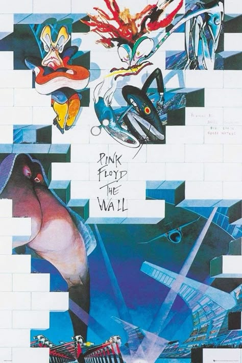 pink floyd the wall poster Pink Floyd Pictures, Posters Harry Potter, The Wall Album, Gerald Scarfe, Pink Floyd Tattoo, Is There Anybody Out There, Wall Film, Pink Floyd Poster, Pink Floyd Art