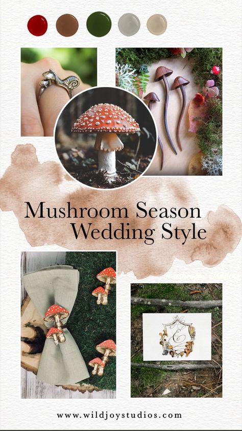 What you need to know to get started. mushroom wedding inspiration from wild joy studios Cottagecore Wedding Aesthetic, Mushroom Wedding, Fairy Rings, Forest Weddings, Cottagecore Wedding, Fairytale Forest, Pagan Wedding, Pretty Stationery, Bohemian Wedding Decorations