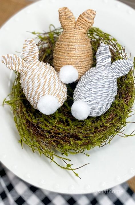 Quick and Easy Dollar Tree Bunny Easter Eggs - Southern Crush at Home Dollar Tree Bunny, Dollar Tree Easter Decor, Dollar Tree Easter Crafts, Easter Craft Ideas, Easter Crafts For Adults, Easter Egg Tree, Easter Craft Decorations, Easy Easter Crafts, Easter Bunny Crafts