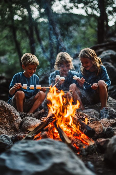 Family Camping Photoshoot, Camping With Kids Aesthetic, Camping Family Photos, Four Kids Aesthetic, Family Camping Aesthetic, Family Camping Photography, Camping Photoshoot, Family Vision, Outdoorsy Aesthetic