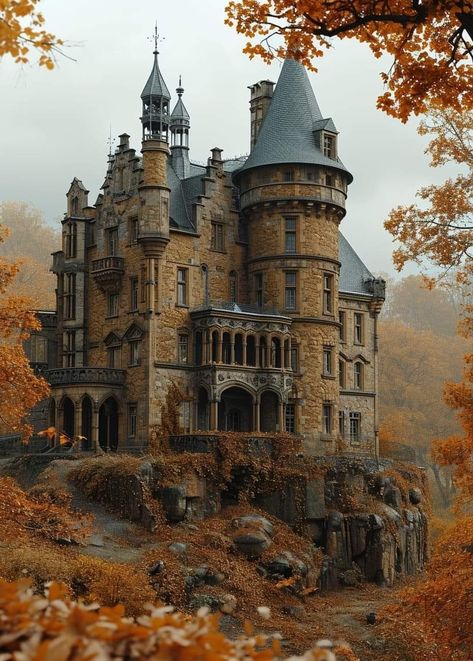 Victorian Castle, Fairytale House, Castle Home, Castle House, Fantasy House, Fantasy Castle, Unique Houses, Fantasy Places, Beautiful Castles