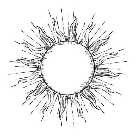 Abstract Sun Tattoo, Sun Rays Tattoo, Icarus Tattoo, Ray Tattoo, Sun Tattoo Designs, Tree Tattoo Designs, Creative Circle, Sun Tattoos, Sun Tattoo