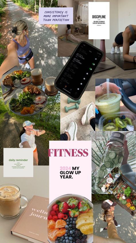 2024 Fitness mood board! Fitness Mood Board, August Mood Board, Romanticise Your Life, Mood Board Aesthetic, Vision Board Themes, Fitness Vision Board, Board Aesthetic, Vision Board Wallpaper, Vision Board Goals