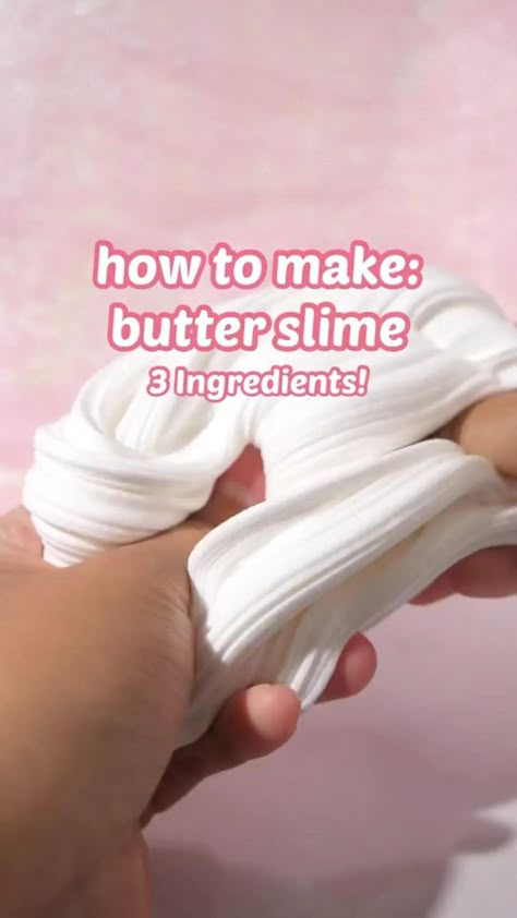 Butter Slime Diy, Butter Slime Recipe, Diy Butter, Making Fluffy Slime, Make Butter, Easy Slime Recipe, Slime Diy, Diy Slime Recipe, Butter Slime