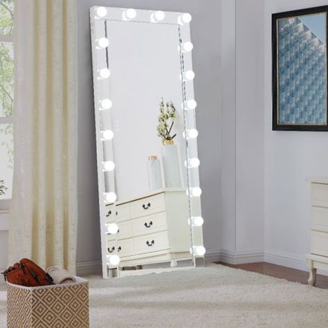 Floor Standing Mirror, Hollywood Mirror, Full Body Mirror, Unique Flooring, Full Length Mirror, Elegant Lighting, Led Mirror, Floor Mirror, Floor Lights