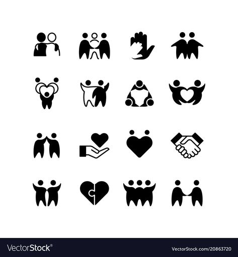 People Icon Illustration, Symbols For Togetherness, Friendship Graphic Design, Logo With People, Friendship Illustration Art, Hug Symbol, Togetherness Logo, Togetherness Illustration, Friends Symbol