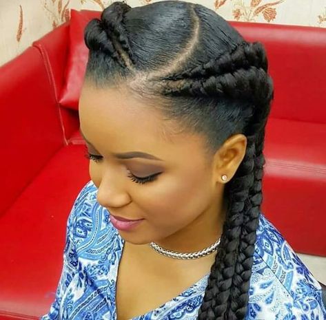 Cornrow Styles, Two Braid Hairstyles, Lemonade Braids, Cornrows Styles, Hair Style Korea, Feed In Braids Hairstyles, Goddess Braids Hairstyles, Feed In Braid, Hair Twist Styles