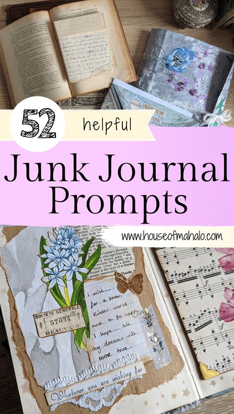 Junk Journal Prompts, Scrapbook Prompts, Homemade Journal, Handmade Journals Diy, Journal Challenge, Diy Hair Masks, Pumpkin Painting Ideas, Art Journal Prompts, Smash Journal