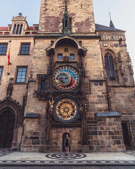 How to Visit Prague Astronomical Clock, Czech Republic | solosophie Prague Clock, Prague Restaurants, Prague Architecture, Prague Photography, Prague Winter, Day Trips From Prague, Prague Astronomical Clock, Prague Photos, Prague Old Town