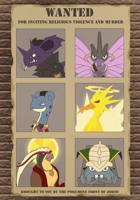 Johto's Most Wanted by Xatoga on deviantART Twitch Plays Pokemon, Play Pokemon, Crash Bandicoot, Assassin’s Creed, Devil May Cry, Most Wanted, Kingdom Hearts, World Of Warcraft, League Of Legends