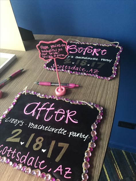 Before and after sign bachelorette party Before And After Bachelorette Party, Bachelorette Before And After Signs, Bachelorette Party Signs Diy, Bachlorette Party Ideas Unique, Bacholerette Party Ideas At Home, Bachelorette Party Diy Ideas, Hotel Bachelorette Party Decorations, Bacholer Party Ideas, At Home Bachelorette Party Ideas