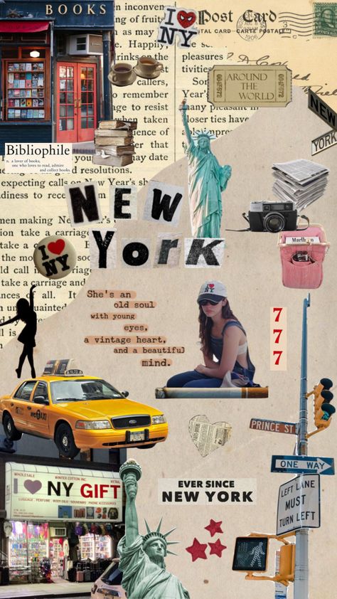 i ❤︎︎ ny #newyork #newyorkgirl #nyc New York Magazine Design, Nyc Scrapbook Ideas, New York Scrapbook Ideas, New York Scrapbook, Nyc Mood Board, Nyc Stickers, New York Scrapbooking, New York Vintage, Scrapbook Themes