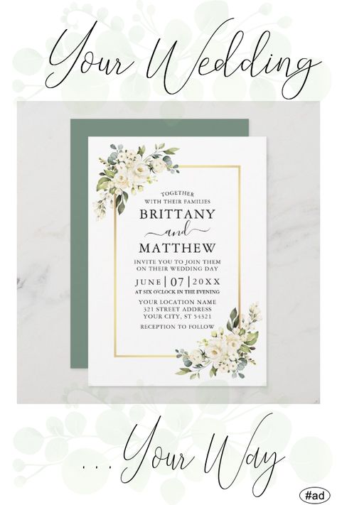 Sage And Ivory Wedding, Sage Green Invitation, Eucalyptus Leaves Wedding, Wedding Sage Green, Flower Invitation Card, Leaves Wedding Invitation, Wedding Eucalyptus, Green Invitation, Ivory Wedding Invitations