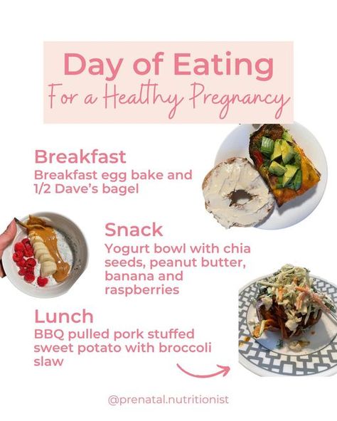 Haley, RD | Fertility & Pregnancy Dietitian on Instagram: "I can’t believe I’m already in the third trimester! 🤯  You guys loved my last day of eating so I decided to share another!! 🙌🏼  Just keep in mind that this isn’t what I eat every day (variety is SO important), and I chose to eat these foods in order to support MY nutrient needs ☑️  Your nutrient needs and gaps are different so your day of eating may look completely different and that’s ok!!  If you aren’t sure whether you’re filling your nutrient gaps and doing everything you can for a healthy baby & pregnancy then I would love to help you!  Together we can get you started on a personalized diet and supplement plan so that your day of eating is perfect for YOU!  Link in bio to apply 📲  Doors are closing Dec 11th to hop in now b Breakfast First Trimester, Pregnancy Healthy Eating, Healthy Pregnancy Food, Day Of Eating, 1st Trimester, My Last Day, Baby Pregnancy, Healthy Baby, Pregnancy Food