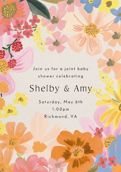 Modern Floral Invitation, Prom Invites, Flower Invitation Card, Garden Party Invitations, Bff Gifts Diy, Girly Birthday Party, Floral Birthday Invitations, Bday Invitations, Fun Invitations