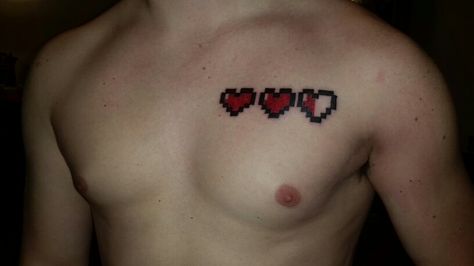 Minecraft Heart Tattoo, Pixel Heart Tattoo, Pixel Art Tattoo, Minecraft Heart, Pixel Heart, Awesome Tattoos, Tattoo Inspo, Heart Tattoo, Maple Leaf Tattoo