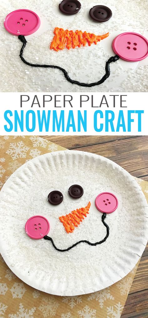 Paper Pate Snowman Craft Paper Plate Snowman, Snowman Craft For Kids, January Crafts, Snowman Craft, Christmas Crafts For Toddlers, Winter Crafts For Kids, Daycare Crafts, Paper Plate Crafts, Preschool Christmas