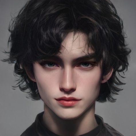 Black Hair Green Eyes, Black Hair Boy, Black Hair Blue Eyes, Boy Face, Digital Portrait Art, Face Reference, Face Characters, Face Photography, Purple Eyes