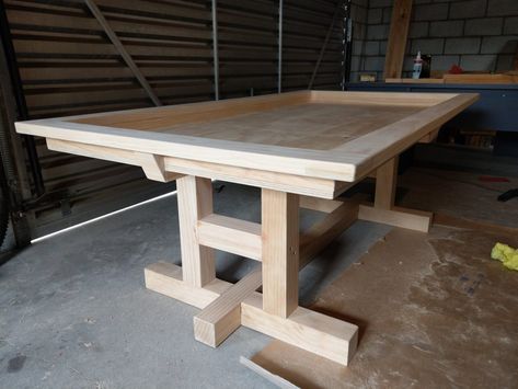 Designing and Building a Board Game Table - Wood for Days Board Game Table Diy, Game Table Diy, Game Table Ideas, Diy Game Table, Board Game Room, Gaming Tables, Game Room Tables, Puzzle Table, Board Game Table