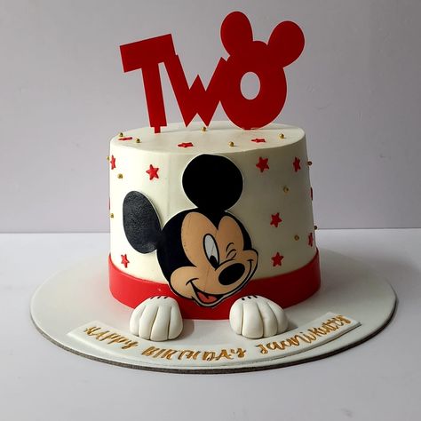 mickey mouse theme cake Mickey Mouse Theme, Themed Cakes, Baking, Cake