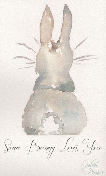 Watercolor Bunny (Free Printable) - Finding Silver Pennies Bunny Watercolor, Marjolein Bastin, Some Bunny Loves You, Bunny Art, 수채화 그림, Easter Printables, A Bunny, Watercolor Inspiration, Art And Illustration