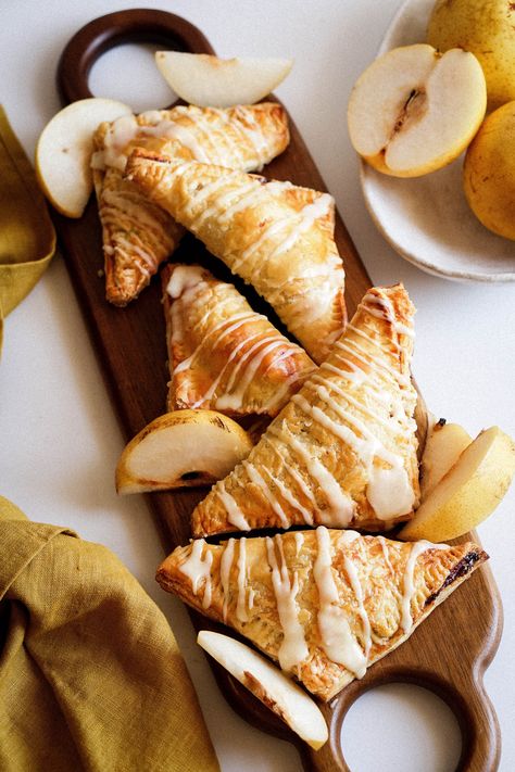 Pear Turnovers, Asian Pear Recipes, California Recipes, Pear Dessert, Asian Pear, Miso Glaze, Pear Tart, Milk Bread, Pear Recipes