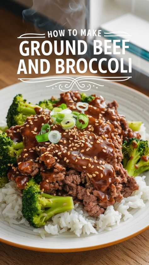 Skip the takeout and make this easy ground beef and broccoli recipe at home! Perfect weeknight dinner, budget-friendly, and kid-approved. Serve over rice for a complete meal! #easydinner #groundbeef #takeoutathome Ground Beef And Broccoli Recipes, Beef And Broccoli Recipes, Beef And Broccoli Recipe, Ground Beef And Broccoli, Serve Over Rice, Easy Ground Beef, Broccoli Recipe, Beef And Broccoli, Recipes With Ground Beef