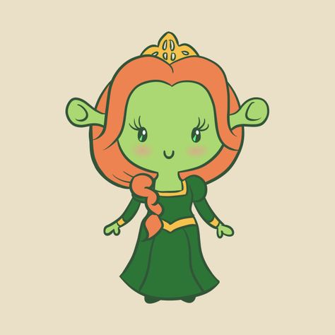 Fiona Shrek, Chibi Disney, Princess Fiona, Disney Merch, Shrek, Disney Drawings, Cute Disney, Disney Gifts, Baby Disney