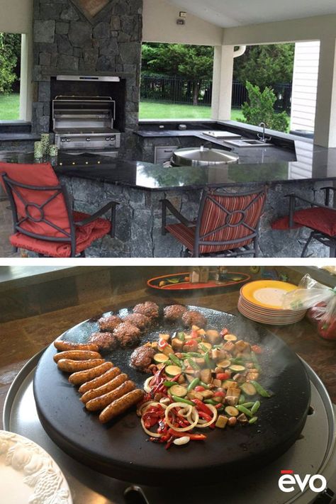 Backyard Kitchen, Outdoor Grill, Pretty Food, Outdoor Kitchen, Lake House, Layout Design, Pergola, Grilling