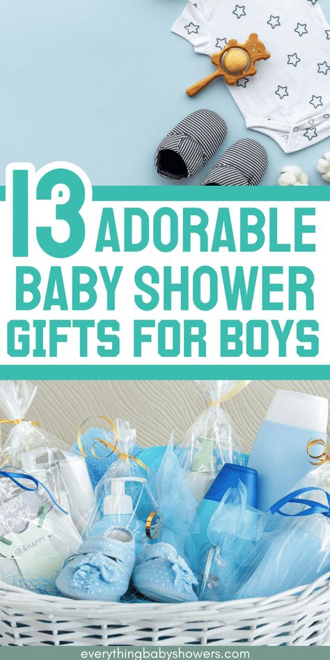 Attending a baby shower? Here are 13 cute baby shower gift ideas for a boy that parents to be will love receiving! Cute Baby Gifts For Boys, Boys Baby Shower Gift Ideas, Baby Shower Gifts For Boy, Baby Shower Gift Ideas Boy, Baby Shower Ideas Gifts, Baby Gift Ideas For Boys, Cute Baby Shower Gift Ideas, Baby Shower Boy Gift Ideas, Baby Boy Gifts Ideas