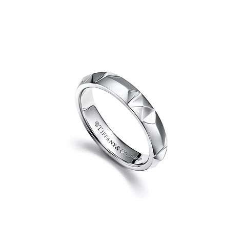 Tiffany True® Band Ring in Platinum, 4 mm Wide | Tiffany & Co. Tiffany True, Tiffany And Co Ring, Platinum Wedding Band, Tiffany And Co, Engraved Items, One Ring, Tiffany & Co., Wedding Ring Bands, Band Ring