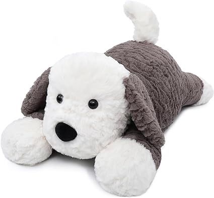 Amazon.com: MorisMos Weighted Stuffed Animal 4Lbs, Large Weighted Stuffed Dog Microwavable Plush, 24inch Heatable Unscented Dog Throw Pillow : Toys & Games Weighted Plushies, Weighed Stuffed Animal, Target Weighted Stuffed Animal, Essa Stuffed Dogs, Weighted Dino Plush, Cramps Relief, Dog Stuffed Animal, Kids Gift Guide, Plush Dog