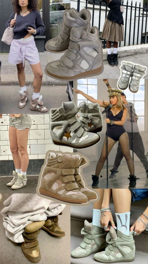 Just obsession atp Isabel Marant Sneakers, Outfit Inso, Ugly Shoes, Shoe Wishlist, Fashion Mood Board, Mini Short, Swag Style, Pantalon Large, Sneakers Outfit