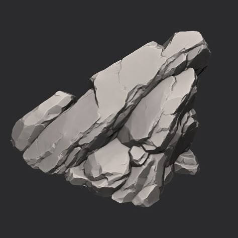 ArtStation - ROCK SCULPT Stylized Rock, Rock Study, Zbrush Sculpting, Japanese Wave Tattoos, Space Composition, Rock Illustration, Rock Cliff, Dbz Drawings, Rock Logo