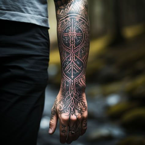 Arm Tattoos Color, Celtic Tattoos For Men, Gym Icon, Half Sleeve Tattoos Forearm, Tattoos Color, Majestic Tree, History Tattoos, Skull Sleeve Tattoos, Skull Sleeve