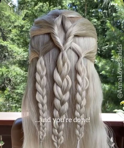 Denarius Targaryen Hair, Fantasy Inspired Hairstyles, House Of The Dragon Hair, Norse Hairstyles Women, Got Hairstyles, Braided Hairstyles Viking, Targaryen Braids, Targaryen Hairstyles, Game Of Thrones Hairstyles