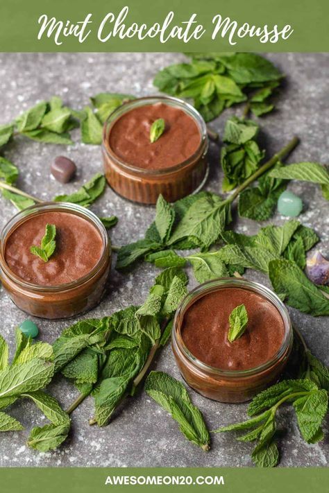 Chocolate Mint Mousse, Mint Mousse, Bible Quizzing, Mint Desserts, Mint Seeds, Chocolate Mousse Recipe, Creative Recipes, Mint Recipes, Make Ahead Desserts