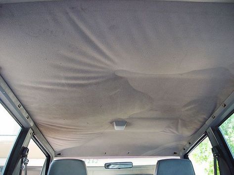 In this article, we will show you our preferred way of doing a car headliner repair. We encounter this problem frequently at our store so we know how to fix it. Diy Car Headliner Ideas, Headliner Ideas, Car Headliner Repair, Car Makeover, Headliner Repair, Xj Jeep, Diy Jeep, Jeep Xj Mods, Jeep Things