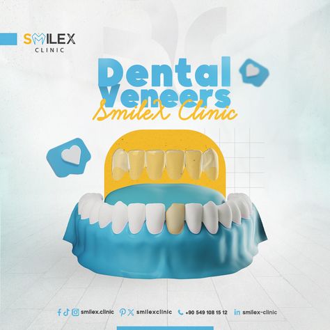 🌟Enhance the appearance of your teeth with veneers at SmileX Clinic.  💉😬 veneer  can correct imperfections, improve tooth color, and rejuvenate your smile.  🌟Trust our skilled dental team to give you the smile you’ve always wanted.  instagram: @smilex.clinic⁠ Facebook: Smilex clinic ⁠ Whatsapp: 00905491081512⁠ https://wa.me/905491081512⁠ ⁠ #orthodontics #straightteeth #veneers⁠ #tooth #dentalimplants #teethwhitening ⁠ #dentist #dental #dentistry #teeth⁠ Dental Veneers Creative Ads, Dental Images, Dental Logo Design, Inspiration Designs, Veneers Teeth, Fire Horse, Social Media Branding Design, Dental Logo, Straight Teeth