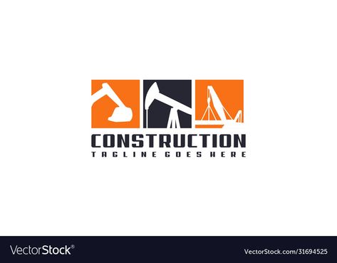 Construction Equipment Logo, Equipment Logo Design, Heavy Equipment Logo, Excavator Logo, Construction Logos, Maintenance Logo, Truck Organization, Construction Branding, Corporate Logo Design