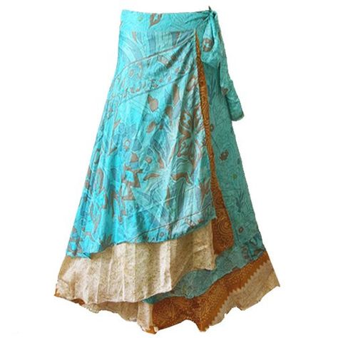 . Wrap Around Skirt Pattern, Wrap Skirt Pattern, Sari Skirt, Silk Wrap Skirt, Mode Hippie, Grunge Look, Bohol, Wrap Around Skirt, Sewing Skirts