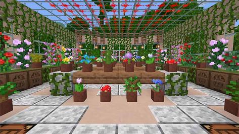 Minecraft Greenhouse Interior, Minecraft Greenhouse, Garden Minecraft, Greenhouse Interior, Botanical House, Interior Minecraft, Minecraft Garden, Botanical Interior, Minecraft Interior