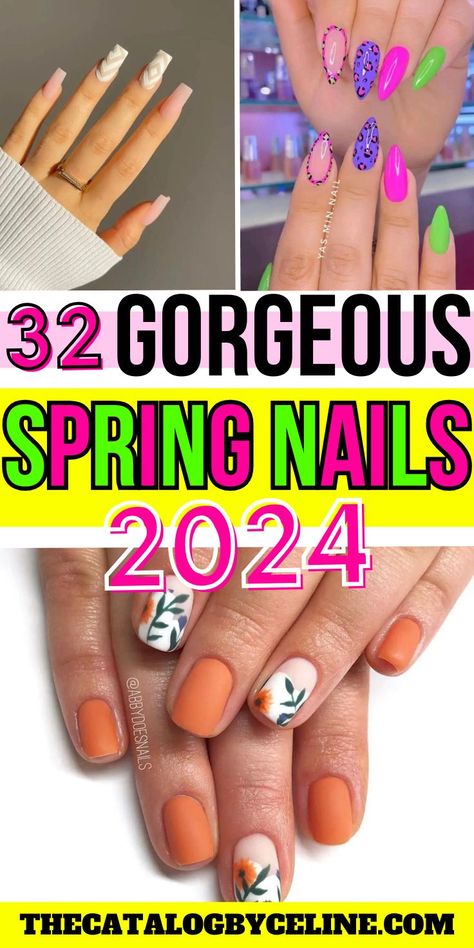 32 Drop Dead Gorgeous Spring Nails You'll be Obsessed With Spring Gel Nails Ideas, Spring Nails Blue, Spring Nails 2020, Spring Break Nails, Simple Spring Nails, April Nails, Spring Acrylic Nails, Spring Nail Trends, Broken Nails