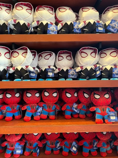 Spiderman Plush Aesthetic, Spiderman Stuff Aesthetic, Spiderman Merch Aesthetic, Spiderman Things To Buy, Spiderman Plushies, Marvel Plushies, Spiderman Items, Spiderman Things, Spiderman And Gwen