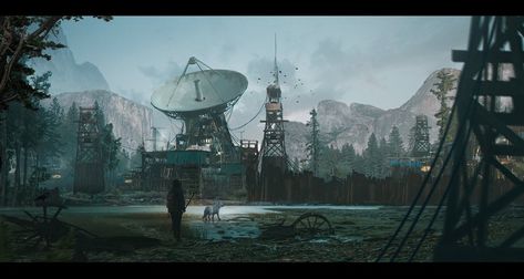 Apocalypse Background, Landscape Concept Art, Apocalypse Landscape, Communication Tower, Fallout Concept Art, Abandoned City, Apocalypse World, Post Apocalyptic Art, Apocalypse Art