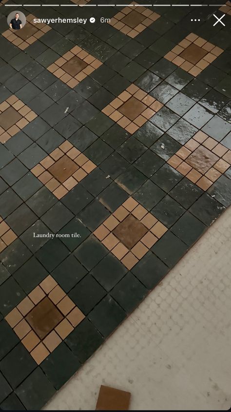 1930s Flooring, Chequerboard Tiles, Checkerboard Zellige Tile Floor, Brown Checkered Floor, Tiled Living Room, Tile Hearth, Tile Entryway, Antique Checkered Floor, Zellige Tile Checkerboard